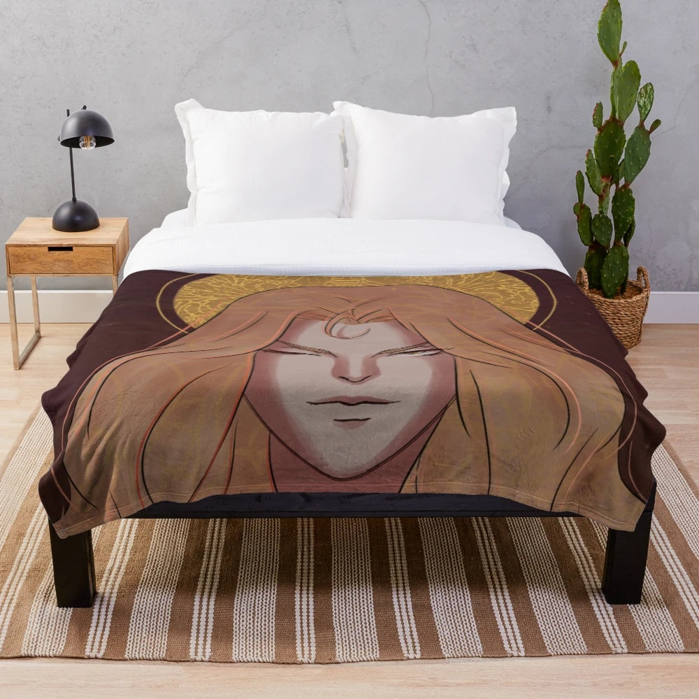 Alucard plush blanket with Castlevania character design