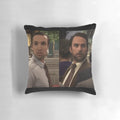 Always Sunny in Philadelphia Inspired Pillow Depicting Mac and Charlie