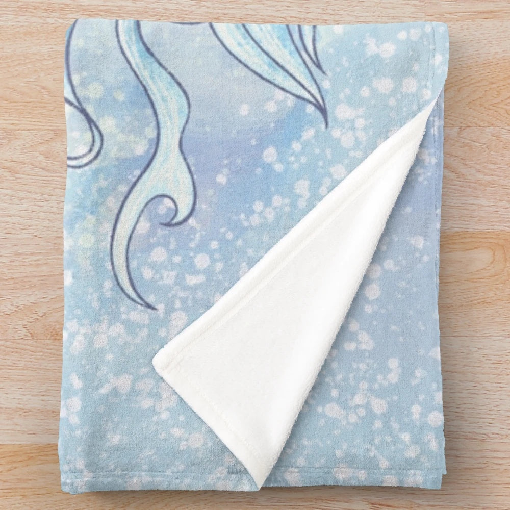 Amalthea unicorn plush blanket from The Last Unicorn fantasy movie