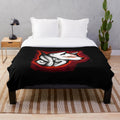 Amaterasu inspired plush blanket with wolf and goddess design