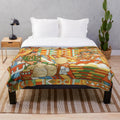 Amazigh Berber plush blanket featuring traditional cultural patterns and designs