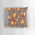 Amber in the Rough Pillow, featuring fossilized mosquitos and dinosaur-inspired amber gems for a Jurassic Park-style home decor accent.