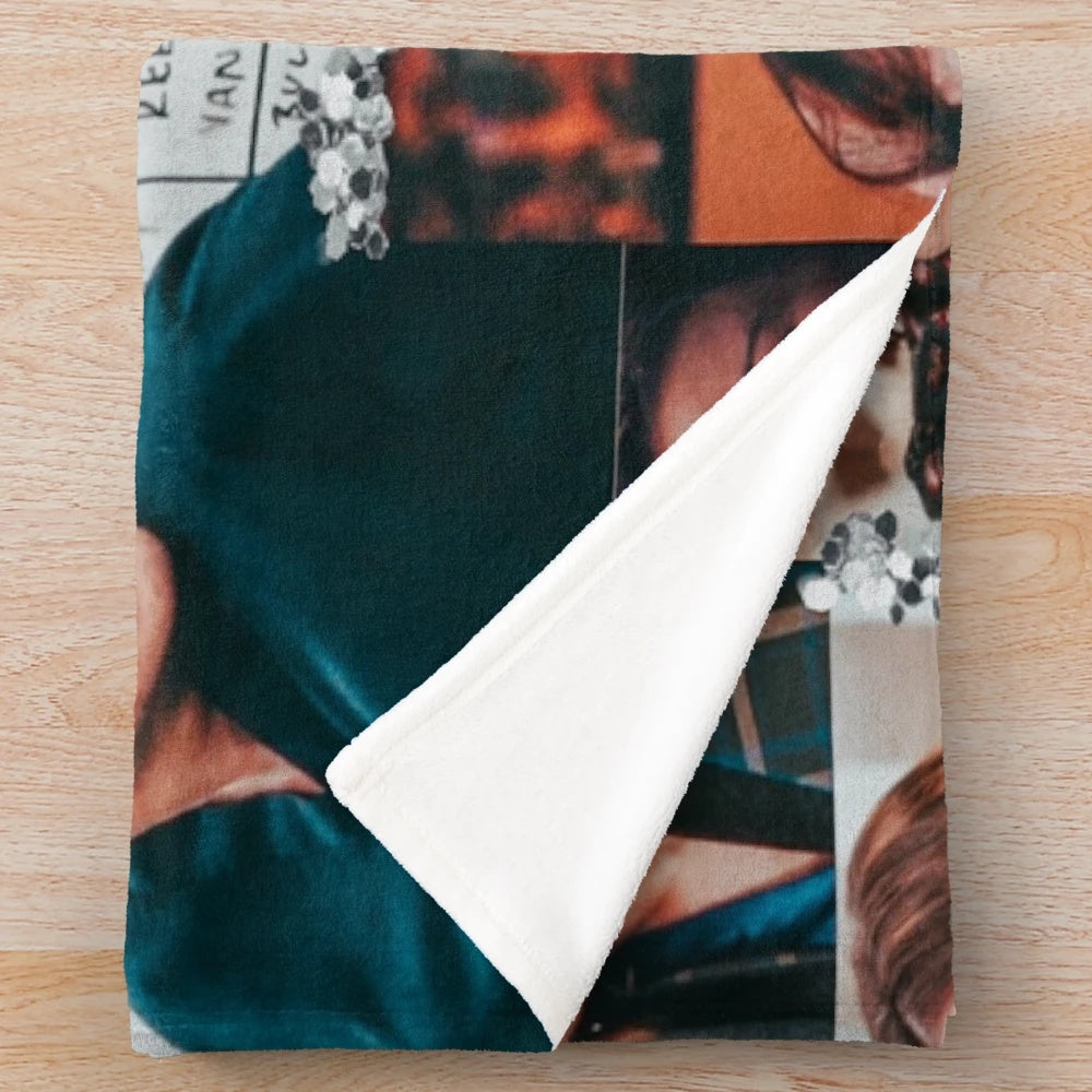 Amelia Shepherd collage, grey anatomy inspired plush blanket