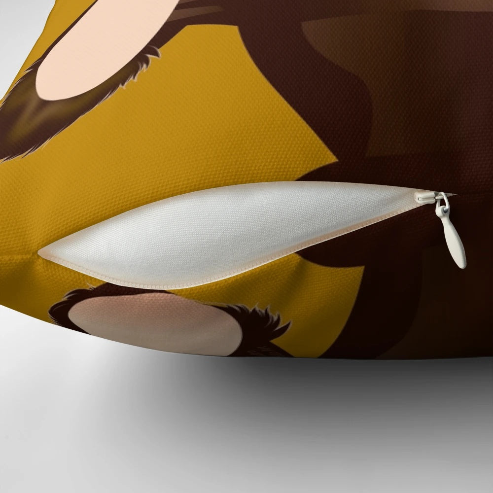 Amen Pillow featuring Alejandro Mogolloart's iconic cinema-inspired design