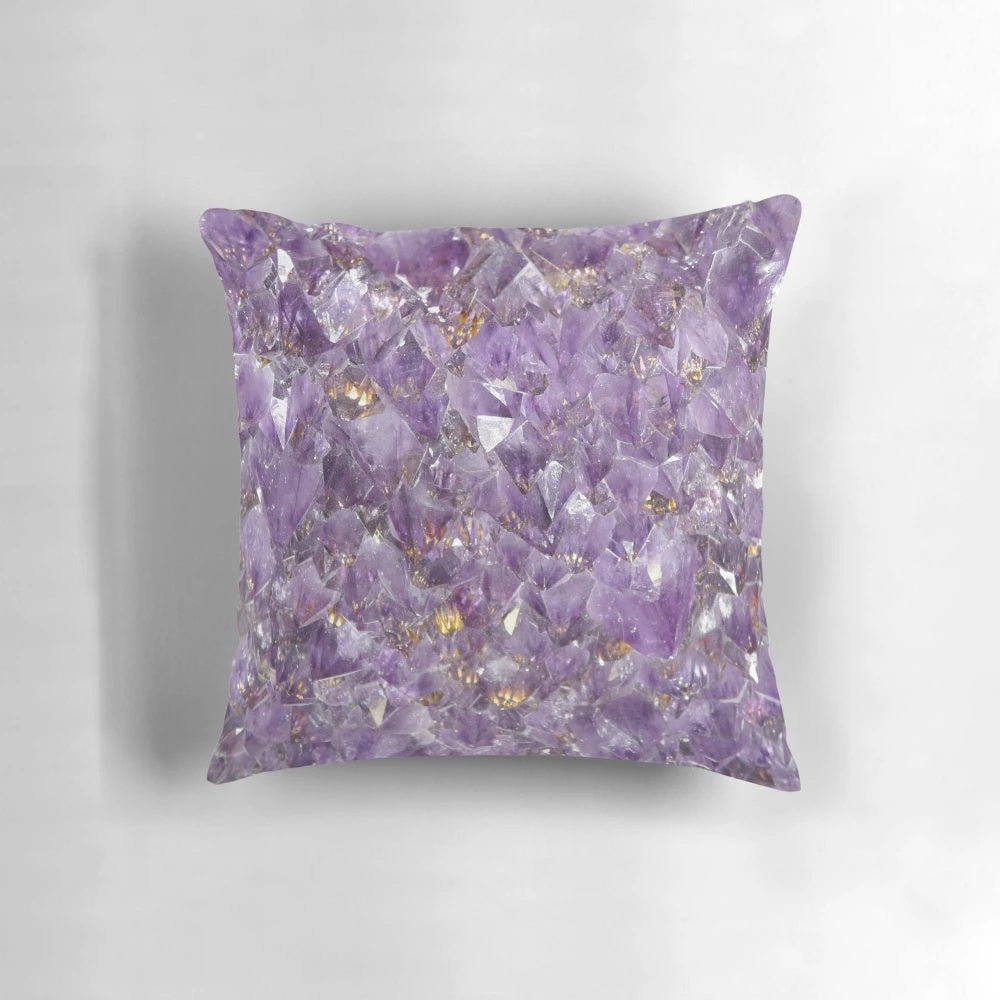 Amethyst crystal pillow for natural, spiritual home decor