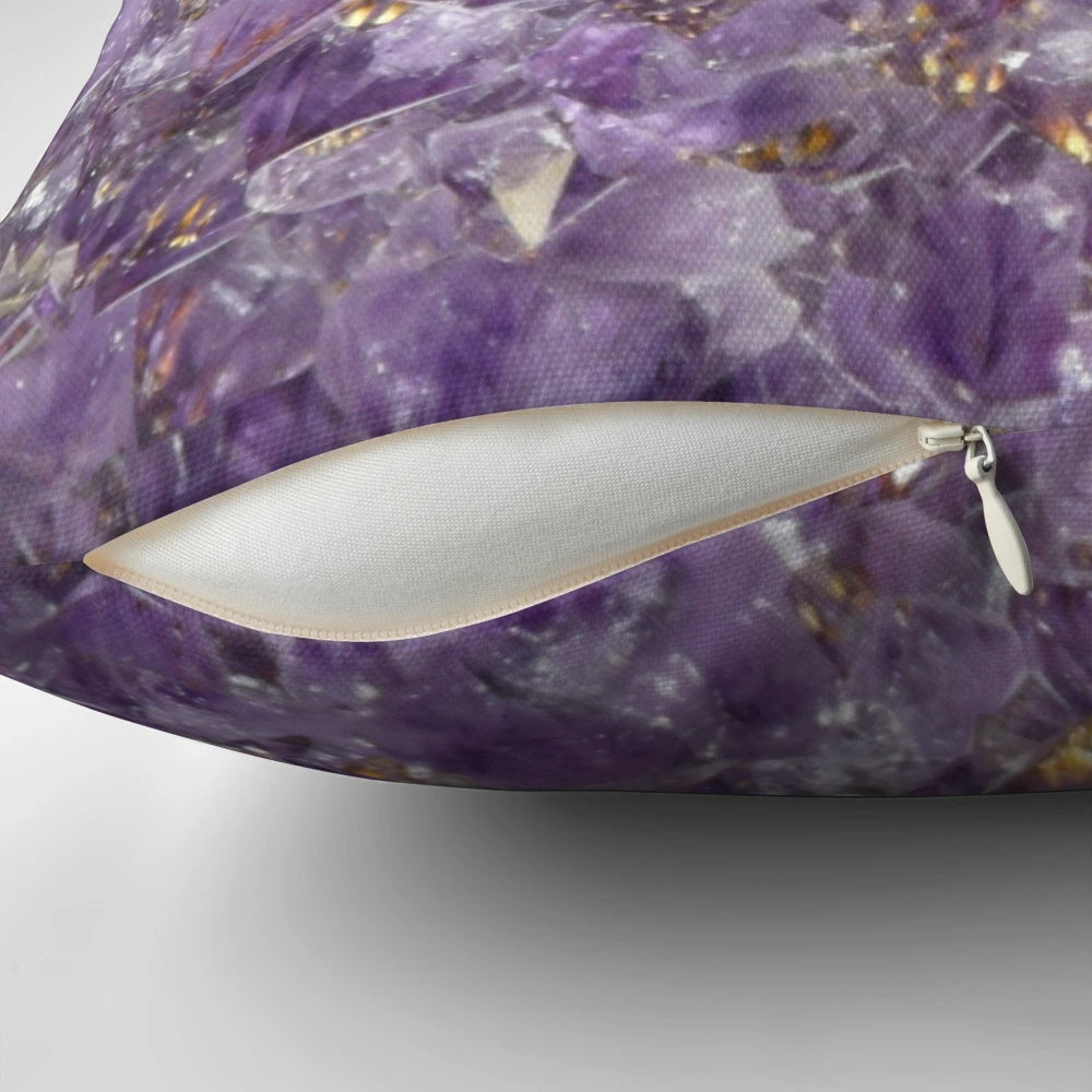 Amethyst crystal pillow for natural, spiritual home decor