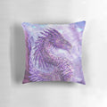 Amethyst Dragon Decorative Pillow featuring a captivating purple gemstone dragon design for mystical home decor.