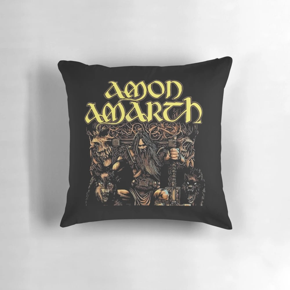 Amon Amarth King Amarth Pillow - Soft, Comfortable Pillow Featuring the Renowned Heavy Metal Band
