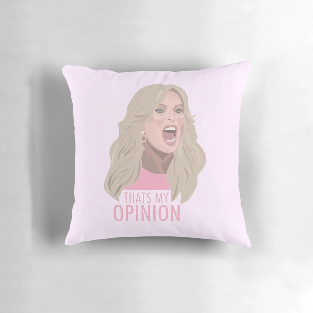 Throw pillow with a humorous quote from Tamra Judge of the Real Housewives of Orange County
