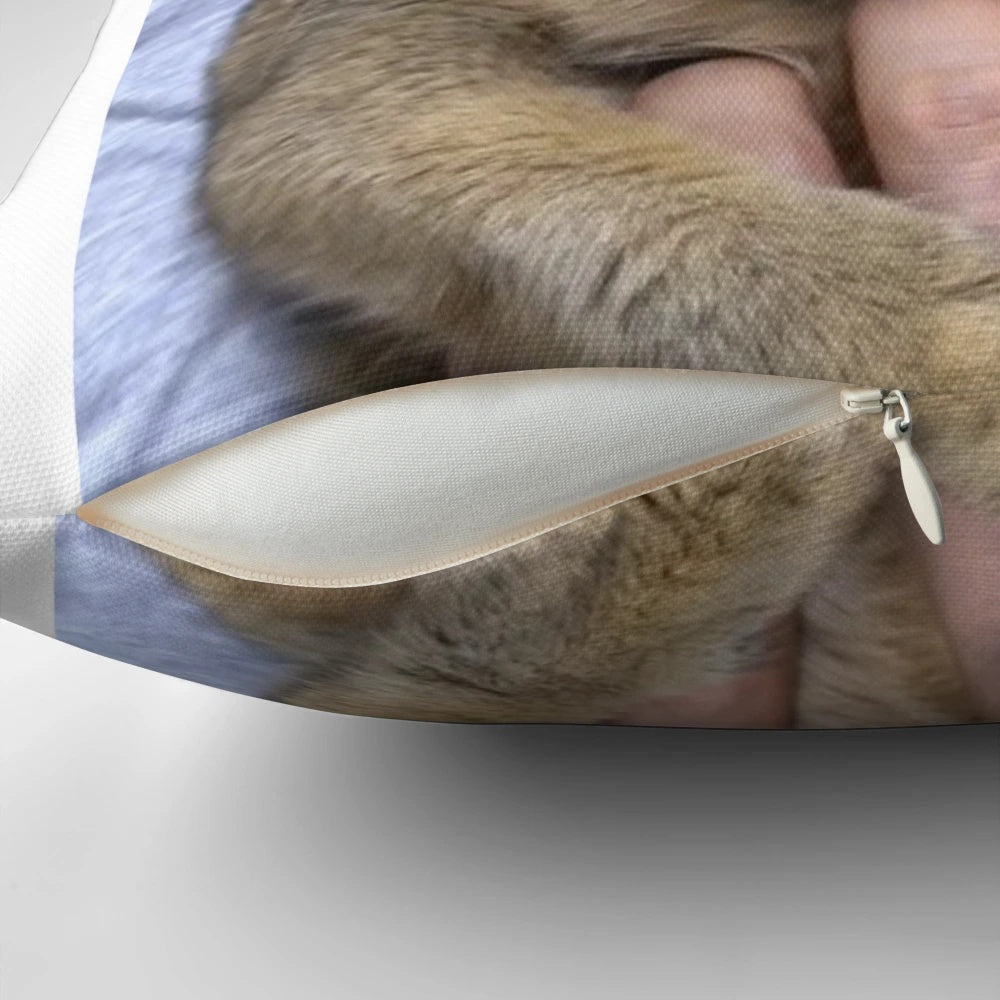 Vro cat tole tole design on a soft, comfortable pillow