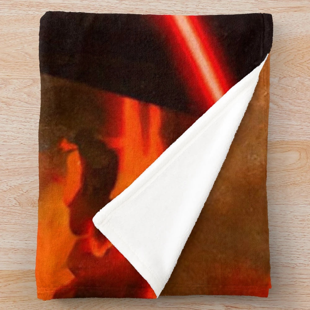 Anakin Skywalker inspired plush blanket featuring a soft, cozy design for Star Wars fans