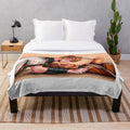 Andreil-inspired plush blanket featuring characters from The Foxhole Court series