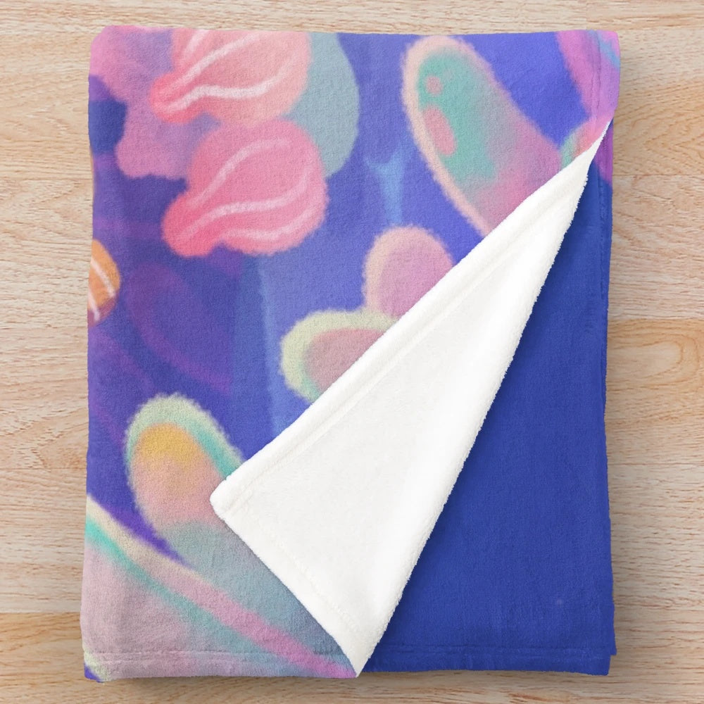 Anemone Home Plush Blanket featuring sea life design