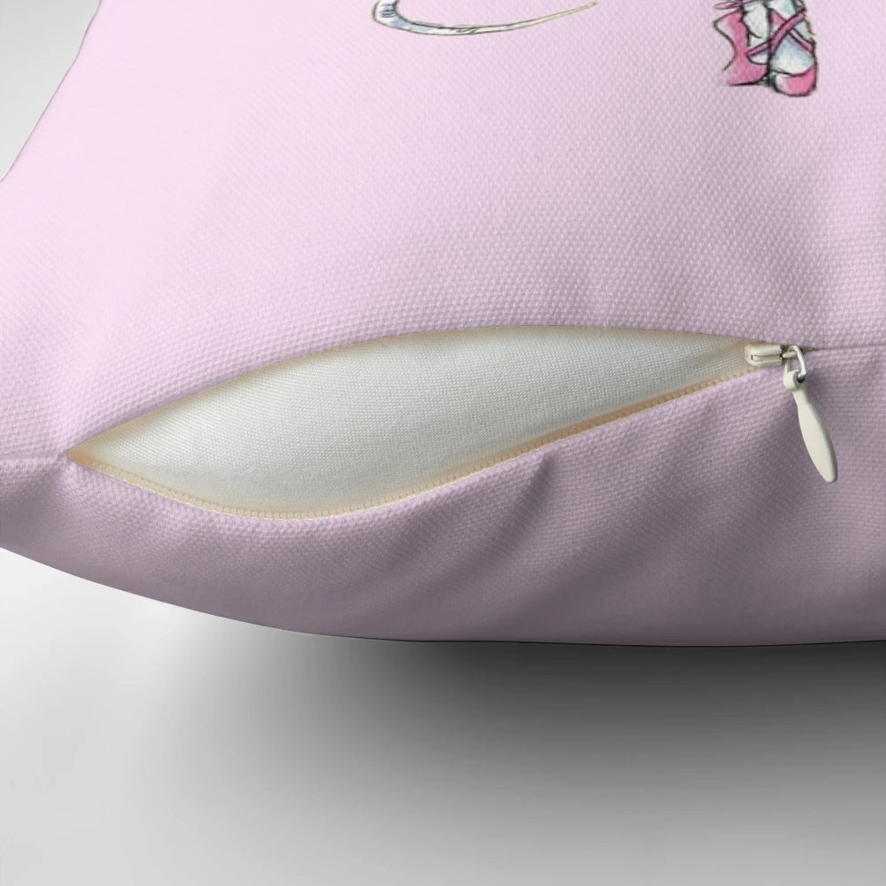 Soft, plush pillow featuring the character Angelina Ballerina, perfect for girls' rooms and book nooks.