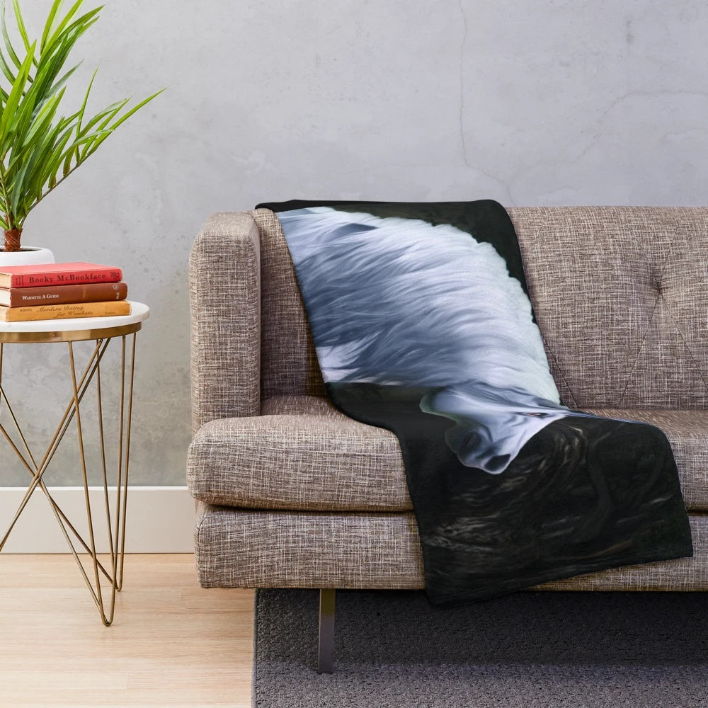 Angry unicorn design plush blanket inspired by the TV show Brooklyn Nine-Nine