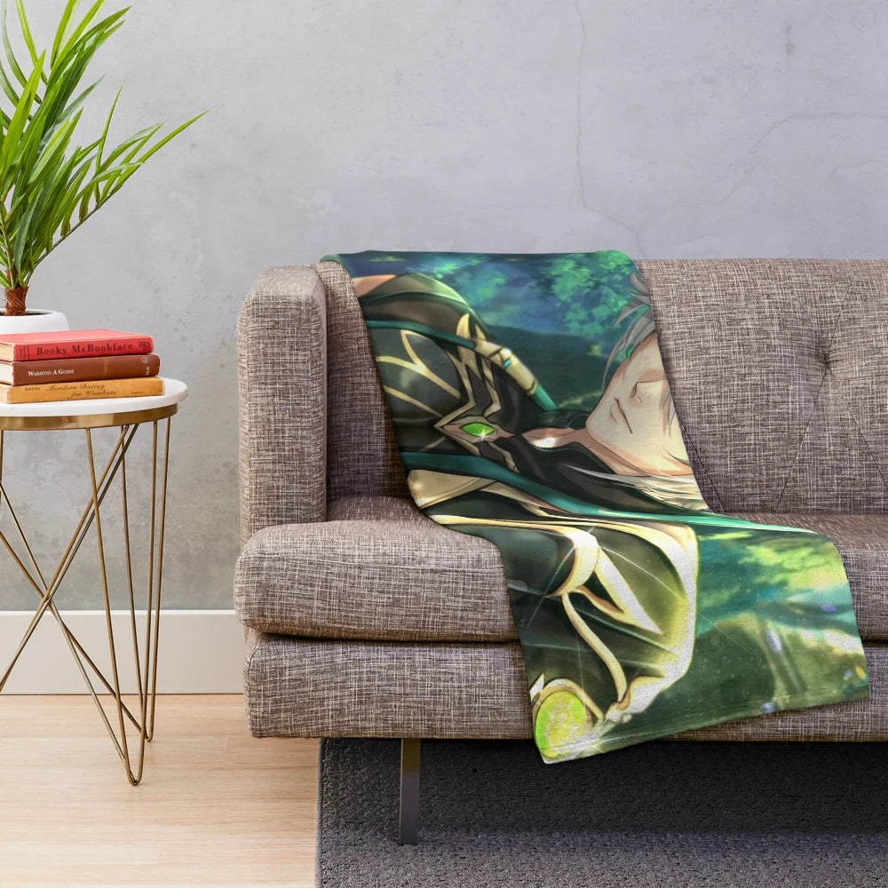 Al Haitham Genshin Impact inspired plush blanket