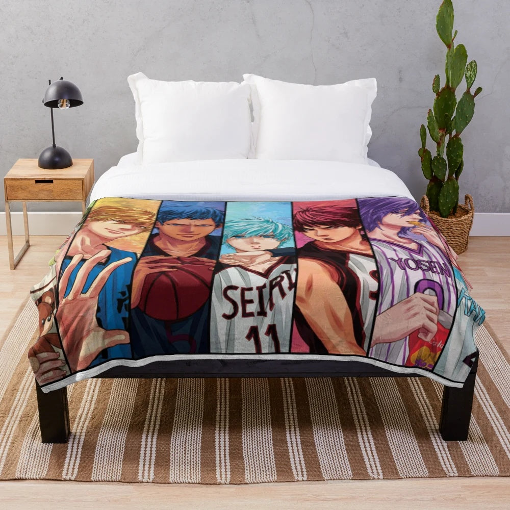 Kuroko No Basket inspired anime basketball plush blanket