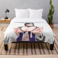 Anime ecchi plush blanket featuring a sexy kawaii character