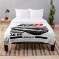 Soft, cozy plush blanket featuring the iconic Toyota AE86 from the anime series Initial D