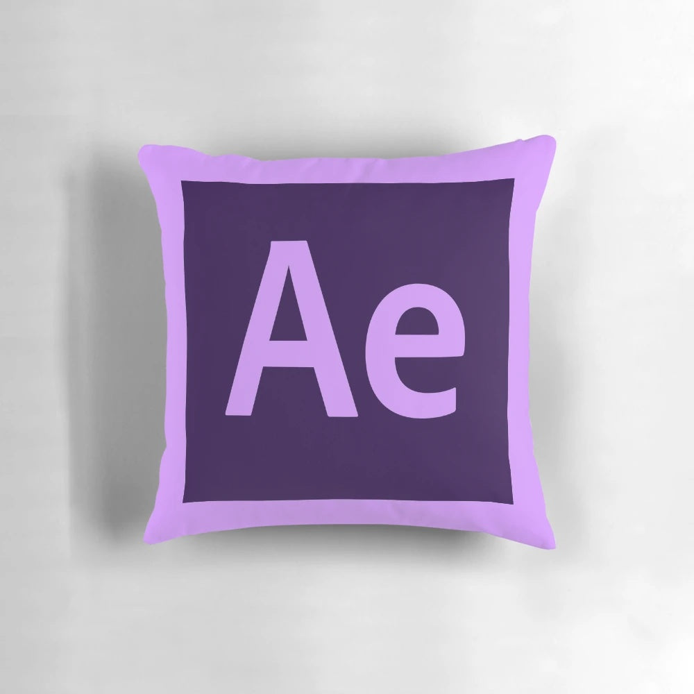 Anime-themed After-Effects inspired decorative pillow