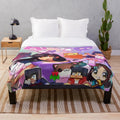 Aphmau inspired plush blanket with cartoon characters