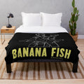 Banana Fish Ash and Eiji Silhouette Plush Blanket