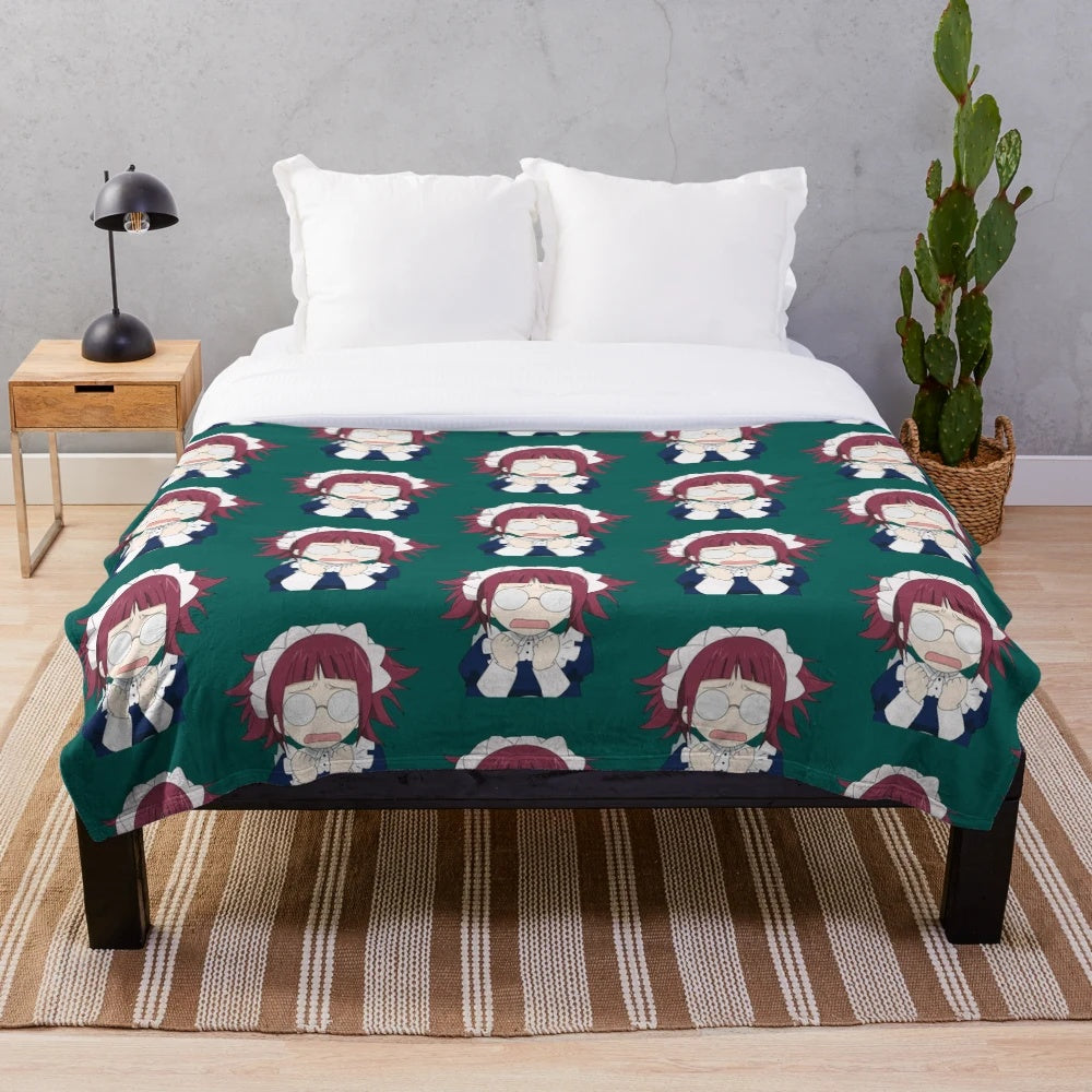 Anime-inspired black butler plush blanket