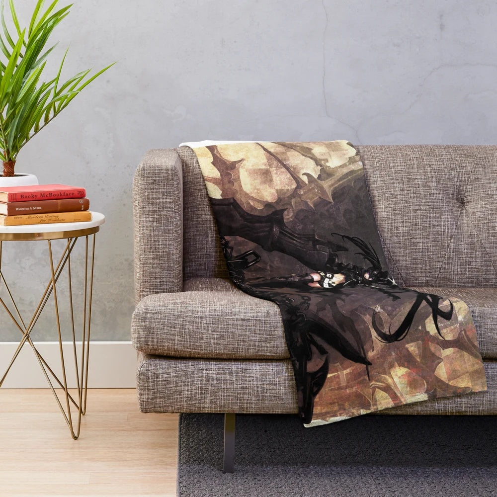 Black Rock Shooter anime-style plush blanket