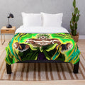 Broly plush blanket with dragon ball z-inspired design