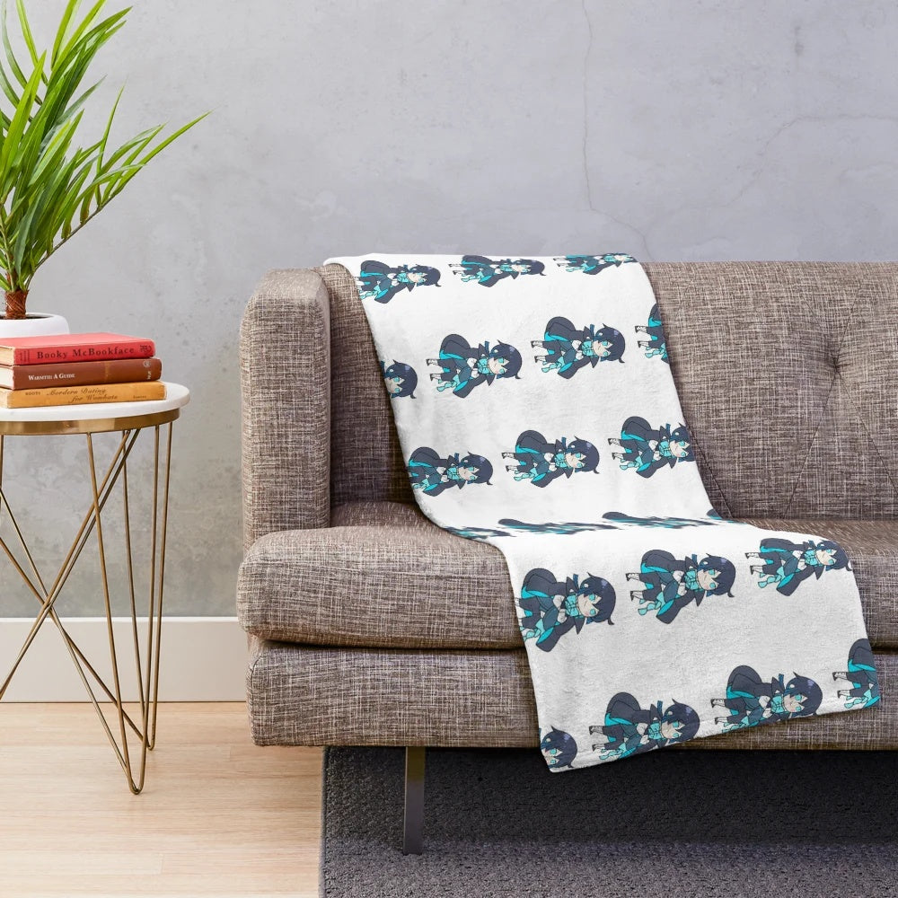 Anime inspired chibi Vanitas character plush blanket
