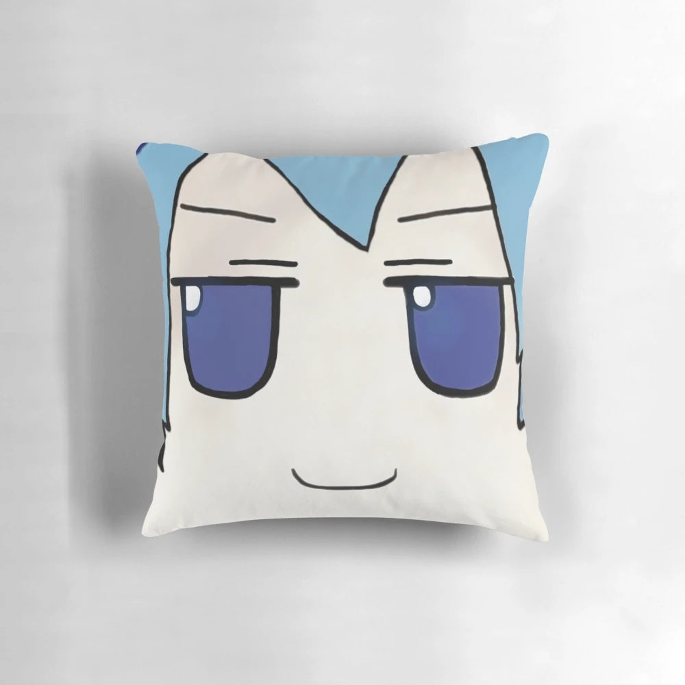 Soft, cuddly anime-inspired Cirno pillow plush with the Fumo-Fumo design