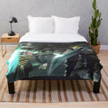 Cloud Strife from Final Fantasy VII inspired plush blanket
