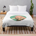 Soft and comfortable plush blanket featuring a cute anime-inspired design