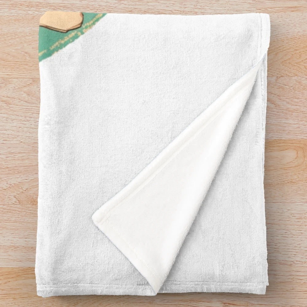 Soft and comfortable plush blanket featuring a cute anime-inspired design