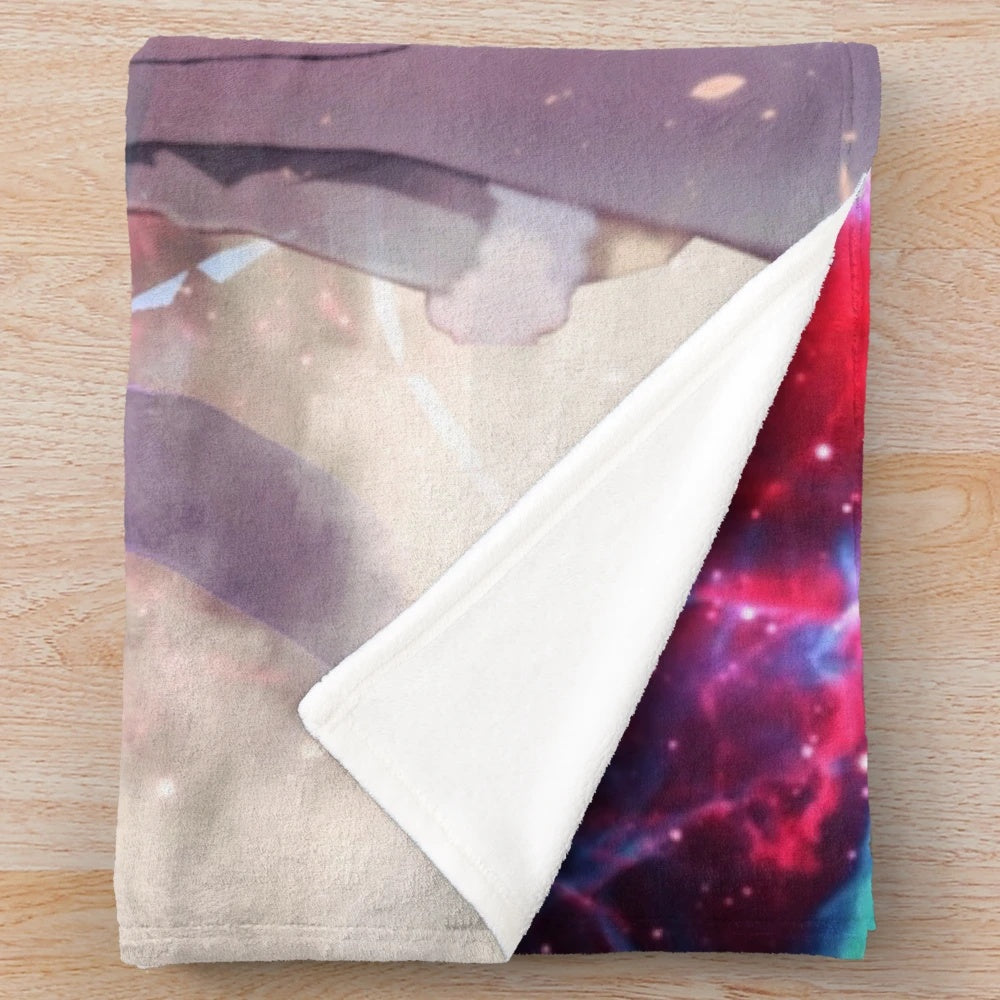 Darling in the FranXX anime-inspired plush blanket featuring Zero Two