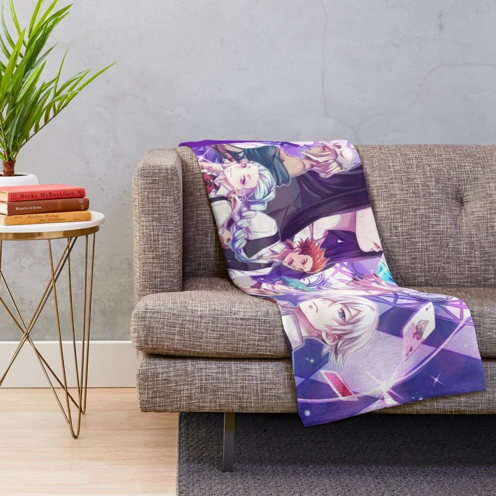 Death Parade Decim and Chiyuki Anime Plush Blanket