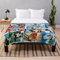 Detective Conan-themed plush blanket with manga-style graphics