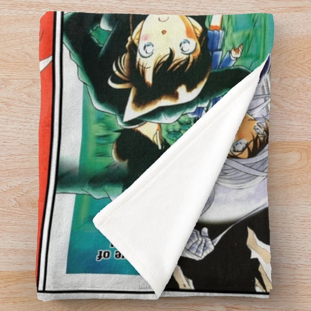 Detective Conan-themed plush blanket with manga-style graphics
