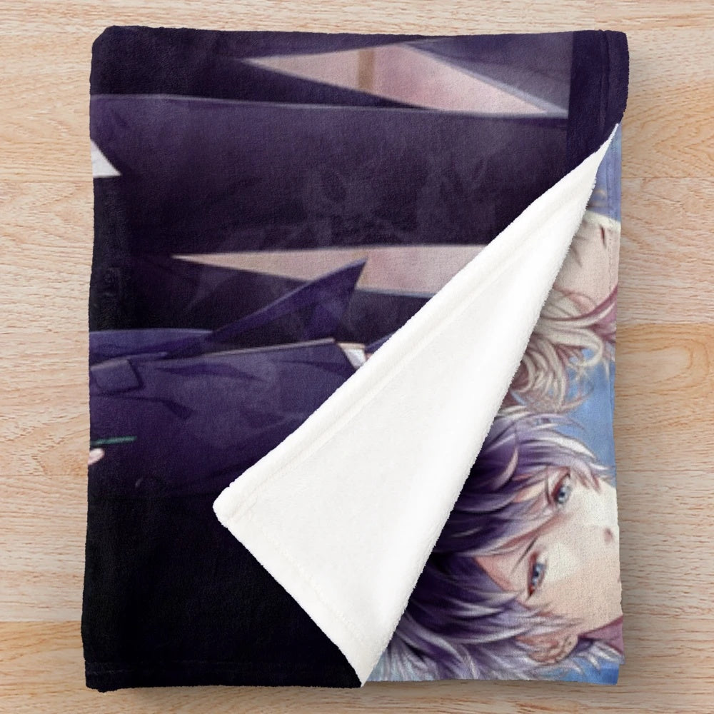 Diabolik Lovers-inspired plush blanket featuring anime characters