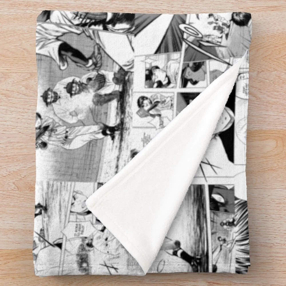 Diamond no Ace manga collage design on a soft, cozy plush blanket