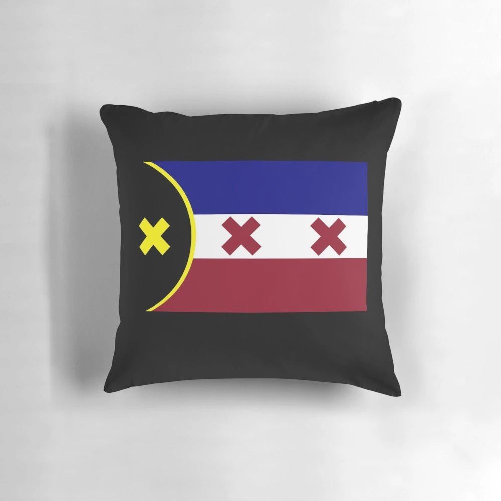 Anime-style Dream SMP logo printed on a plush, cozy throw pillow