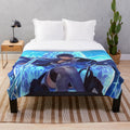 Anime inspired plush blanket featuring Esdeath from Akame Ga Kill