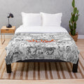 Evangelion plush blanket featuring characters from the popular anime series