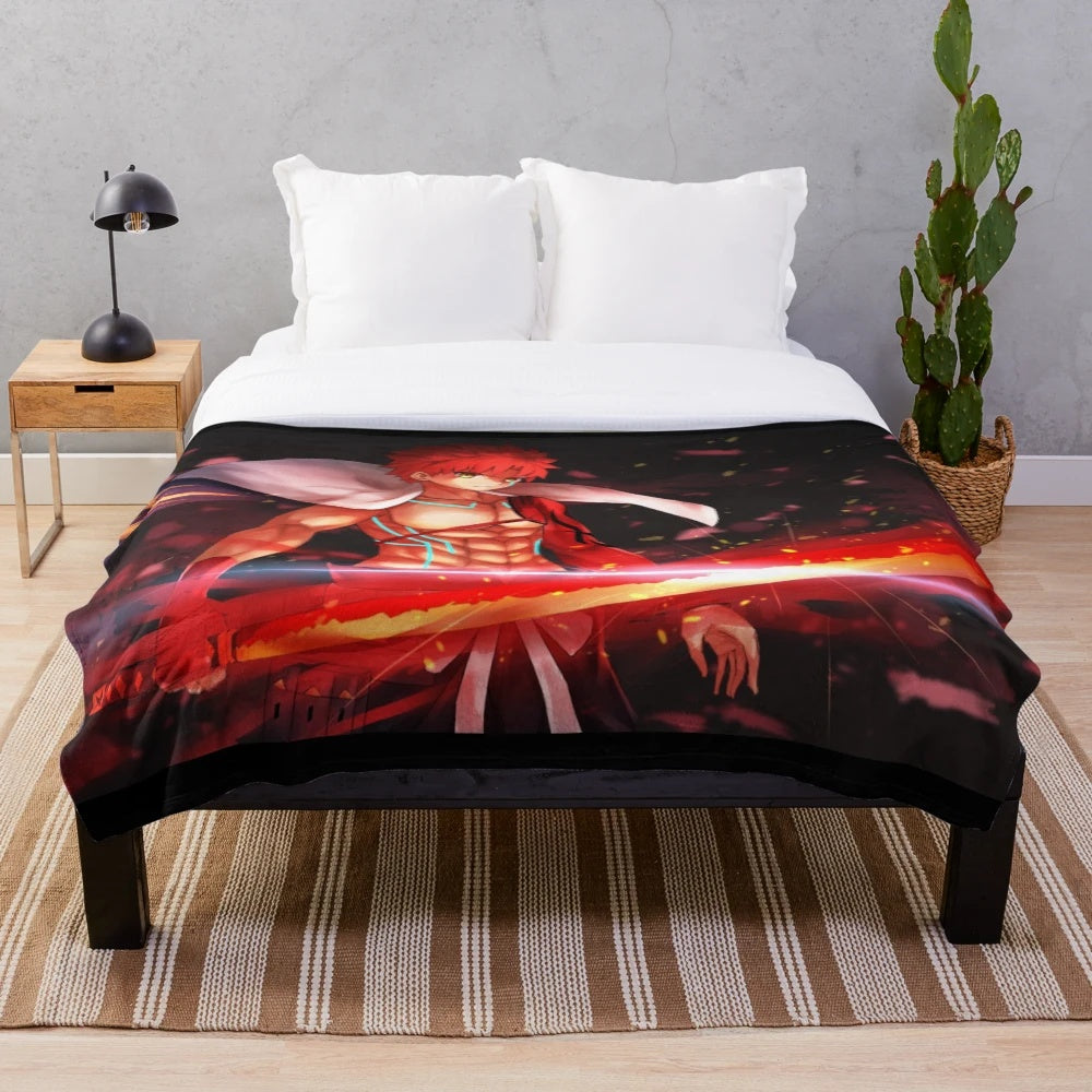 Anime inspired Fate Stay Night Saber plush blanket