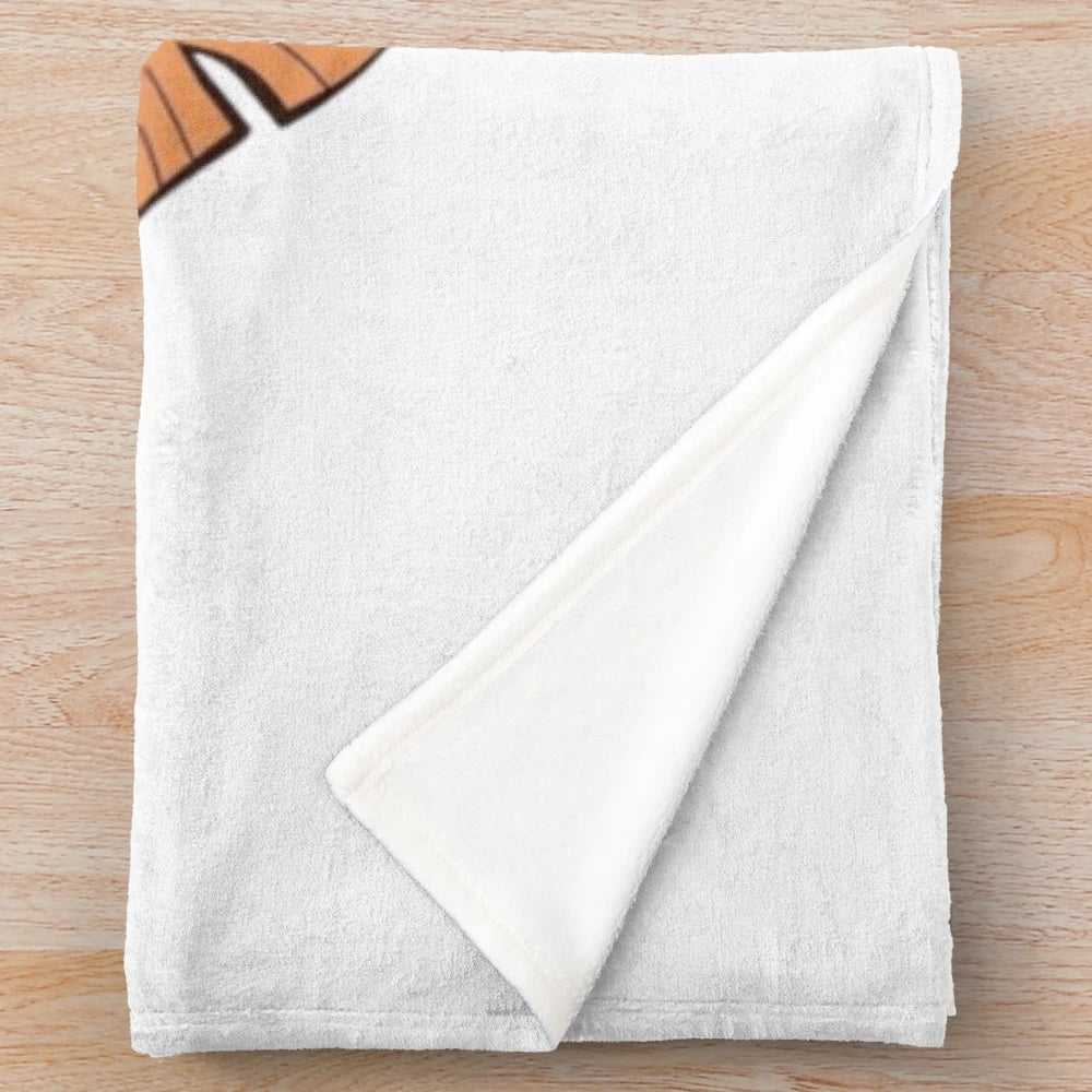 Feral anime-style plush blanket featuring a demon slayer design