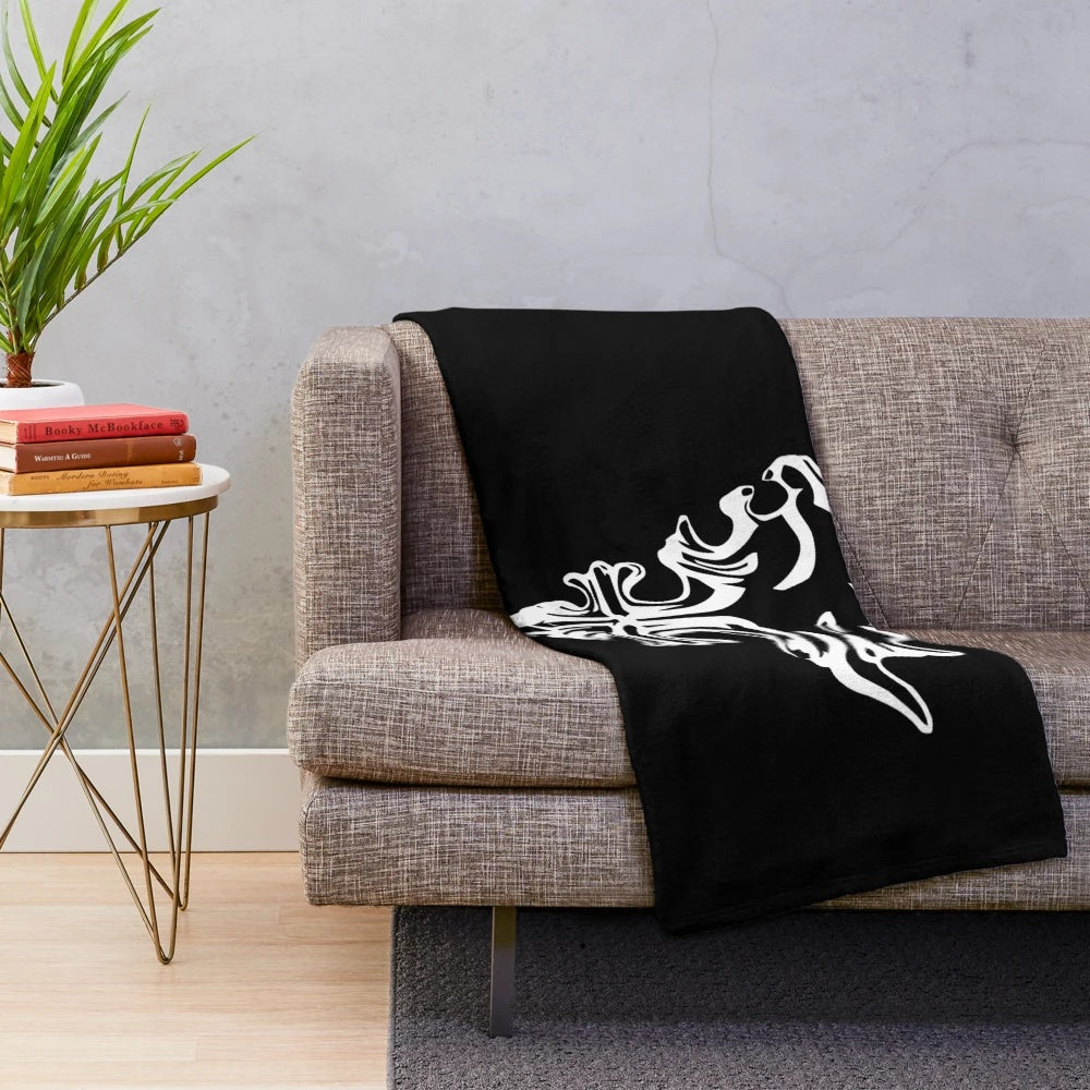 Final Fantasy VIII inspired plush blanket featuring Squall Leonhart character design