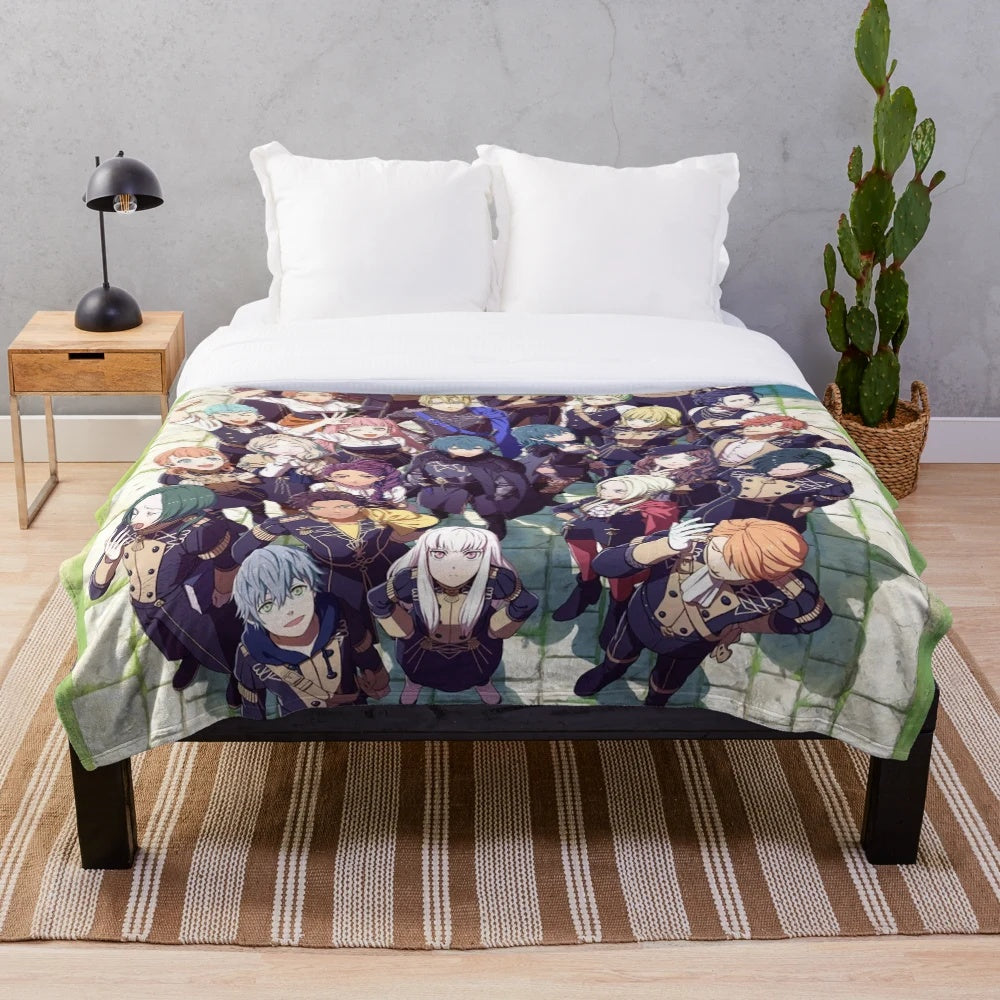 Fire Emblem Three Houses characters plush blanket