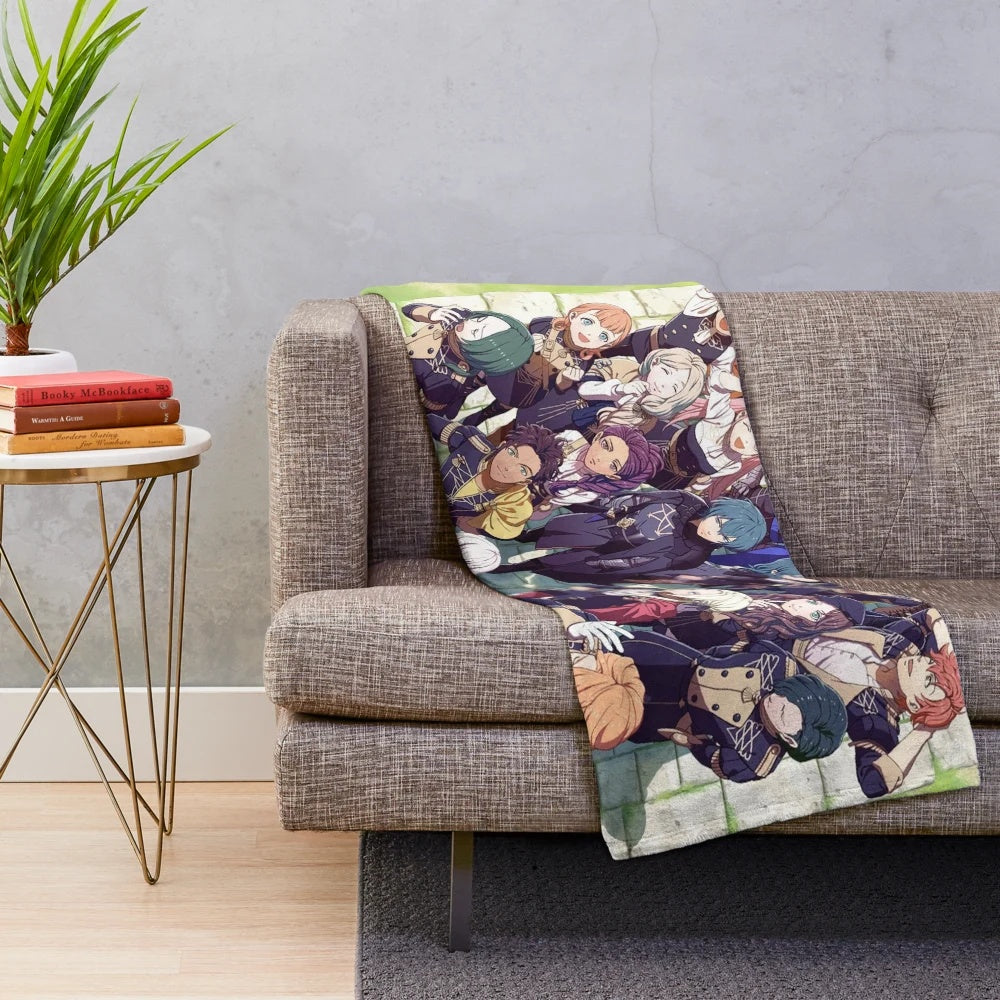 Fire Emblem Three Houses characters plush blanket