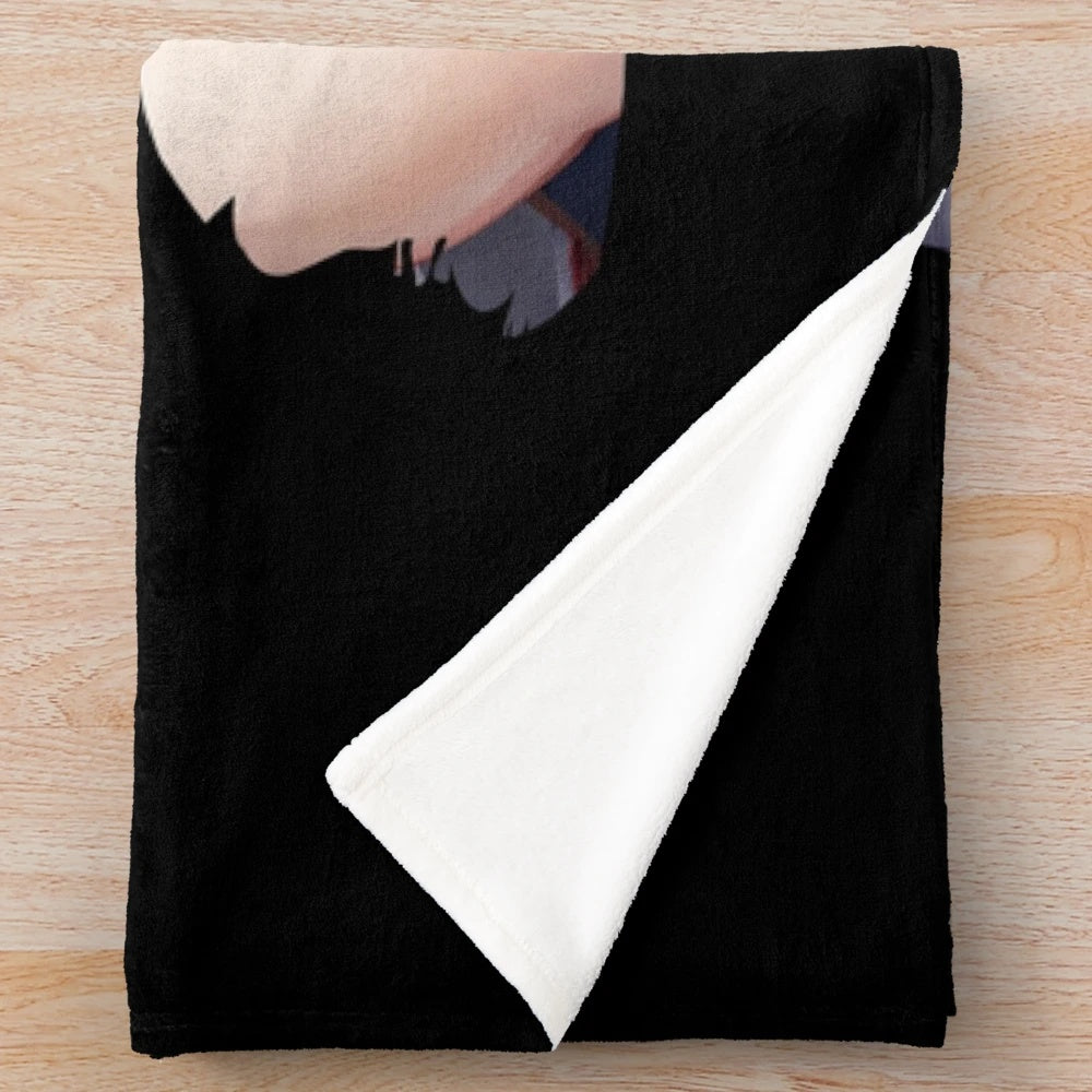 Ganyu plush blanket featuring anime-style artwork