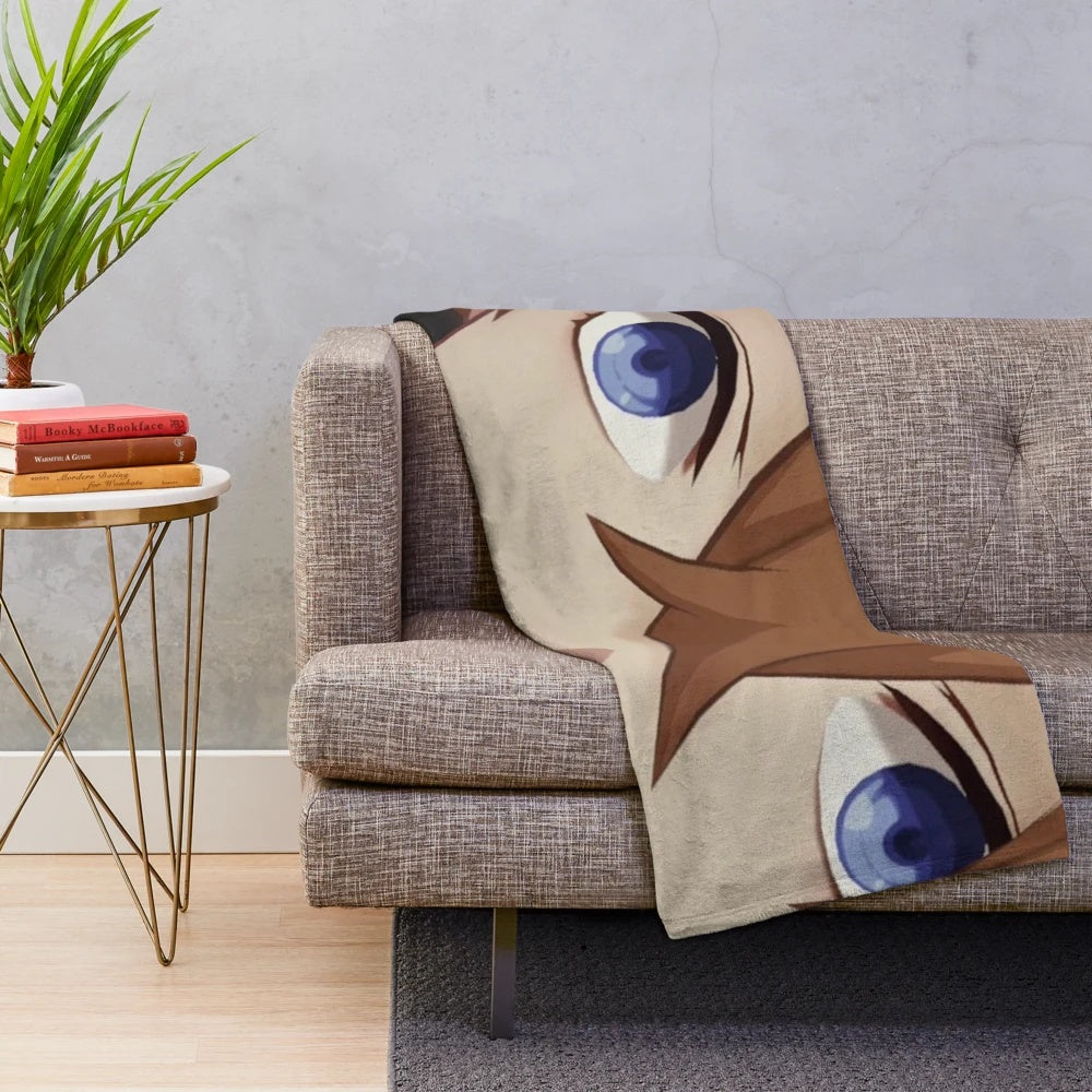 Genshin Impact Childe plush blanket featuring anime-style character